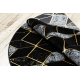 Modern GLOSS szőnyeg kör 400B 86 elegáns, glamour, art deco, 3D geometriai fekete / arany