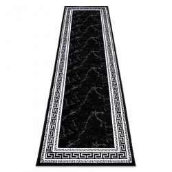 Modern GLOSS Teppich, Läufer 2813 87 stilvoll, Rahmen, griechisch schwarz / grau
