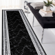 Alfombra, alfombra de pasillo GLOSS moderno 2813 87 elegante, marco, griego negro / gris