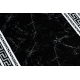 Tapete, Passadeira GLOSS moderno 2813 87 à moda, quadro, grego preto / cinzento