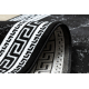 Moderne GLOSS Teppe, Løper 2813 87 stilig, ramme, gresk svart / grå