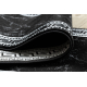 Tapete, Passadeira GLOSS moderno 2813 87 à moda, quadro, grego preto / cinzento