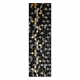 Dywan, Chodnik GLOSS nowoczesny 400B 86 stylowy, glamour, art deco, 3D geometryczny czarny / złoty