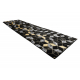 Tapijt GLOSS modern 400B 86 stijlvol, glamour, art deco, 3D geometrisch patroon zwart / goud