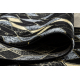 Modern GLOSS Teppich, Läufer 400B 86 stilvoll, glamour, art deco, 3D geometrisch schwarz / gold