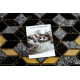 Alfombra, alfombra de pasillo GLOSS moderno 400B 86 elegante, glamour, art deco, 3D геометричен negro / oro
