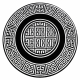 Alfombra GLOSS círculo moderno 6776 85 elegante, marco, griego negro / marfil