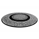 Modern GLOSS Teppich Kreis 6776 85 stilvoll, Rahmen, griechisch schwarz / elfenbein