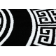 Tapijt GLOSS wiel modern 6776 85 stijlvol, frame, Grieks sleutel patroon zwart / ivoorkleur
