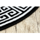 модерен GLOSS килим кръг 6776 85 стилен, кадър, Гръцки черно / слонова кост