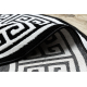 Modern GLOSS circle Carpet 6776 85 stylish, frame, greek black / ivory