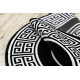 Kulatý koberec GLOSS moderni 6776 85 stylový, rám, řecký černý / slonová kost