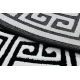 Modern GLOSS circle Carpet 6776 85 stylish, frame, greek black / ivory