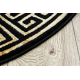 Preproga GLOSS Kolesna sodobni 6776 86 stilski, okvir, Grški ključ črna / zlato