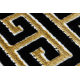 Dywan GLOSS koło nowoczesny 6776 86 stylowy, ramka, grecki klucz czarny / złoty