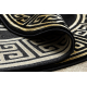 Kulatý koberec GLOSS moderni 6776 86 stylový, rám, řecký černý / zlato