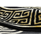 Okrúhly koberec GLOSS moderný 6776 86 štýlový, rám, Grécky čierna / zlato slonová kosť