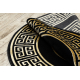 Okrúhly koberec GLOSS moderný 6776 86 štýlový, rám, Grécky čierna / zlato slonová kosť