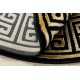 Tepih GLOSS krug moderna 6776 86 stilski, okvir, grčki ključ crno / zlatna