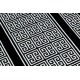Paklājs, Paklāju celiņš GLOSS moderns 6776 85 stilīgs, rāmis, Grieķu melns / ziloņkaula kauls