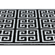 Modern GLOSS Carpet, Runner 6776 85 stylish, frame, greek black / ivory