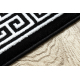 Tapete, Passadeira GLOSS moderno 6776 85 à moda, quadro, grego preto / marfim