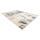 Covor YOYO GD80 alb / gri - Tigru pentru copii, structural, senzorial Franjuri