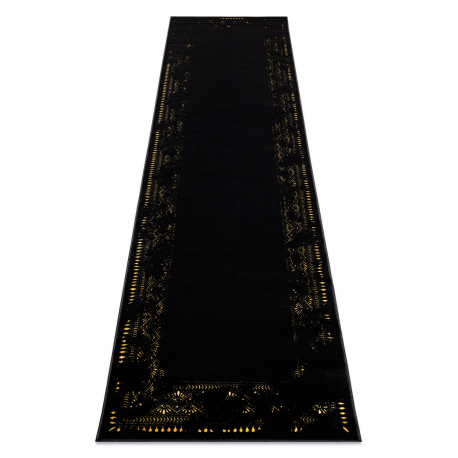 модерен GLOSS килим, Пътека 408C 86 кадър стилен, glamour, art deco черно / злато