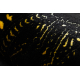 Σύγχρονο GLOSS Χαλί, Δρομέας 408C 86 Πλαίσιο κομψό, αίγλη, αρ ντεκό μαύρο / χρυσός