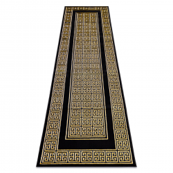Paklājs, Paklāju celiņš GLOSS moderns 6776 86 stilīgs, rāmis, Grieķu melns / zelts