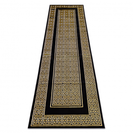 Tapis, le tapis de couloir GLOSS moderne 6776 86 élégant, cadre, grec noir / or