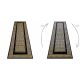 Modern GLOSS Teppich, Läufer 6776 86 stilvoll, Rahmen, griechisch schwarz / gold