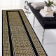 Alfombra, alfombra de pasillo GLOSS moderno 6776 86 elegante, marco, griego negro / oro