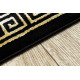 Modern GLOSS Carpet, Runner 6776 86 stylish, frame, greek black / gold
