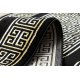 Alfombra, alfombra de pasillo GLOSS moderno 6776 86 elegante, marco, griego negro / oro