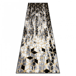 Carpet NANO EO61A Diamonds, loop, flat woven grey / white