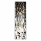 Modern GLOSS Carpet, Runner 409A 82 Cube stylish, glamour, art deco black / grey / gold