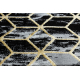 Modern GLOSS Teppich, Läufer 409A 82 Würfel stilvoll, glamour, art deco schwarz / grau / gold