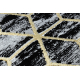 Alfombra, alfombra de pasillo GLOSS moderno 409A 82 Cubo elegante, glamour, art deco negro / gris / oro
