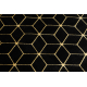 Tapete, Passadeira GLOSS moderno 409C 86 Cubo moda, glamour, art deco preto / ouro 