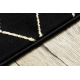Alfombra, alfombra de pasillo GLOSS moderno 409C 86 Cubo elegante, glamour, art deco negro / oro