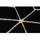 Модеран GLOSS Тепих, РУННЕР 409C 86 Цубе стилски, гламур, Арт деко црн / злато