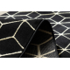 Tapis, le tapis de couloir GLOSS moderne 409C 86 cube élégant, glamour, art deco noir / or