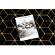 Moderne GLOSS Teppe, Løper 409C 86 Kube stilig, glamour, art deco svart / gull