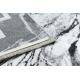 Modern Teppich TULS strukturell, Franse 51210 Marmor anthrazit