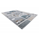 Alfombra BERBER cuadrado 9000 azul oscuro Franjas Bereber Marroquí Shaggy