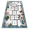Carpet FUN Hop for children, hopscotch, animals blue