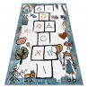 Tappeto FUN Hop per bambini, il gioco della campana, animali blu