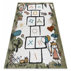 Carpet FUN Hop for children, hopscotch, animals green