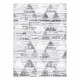 Tappeto POLI 9051A Geometrico, triangoli bianca / grigio